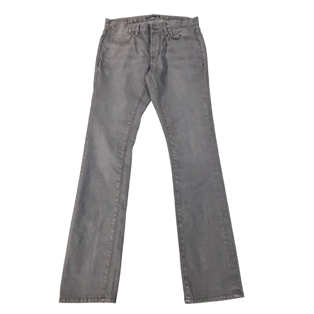 John Varvatos USA bowery Slim Straight Jeans men's 30x30 Grey Faded Wash